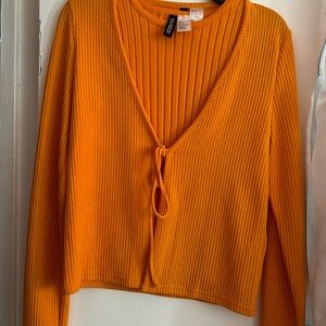 H&M, orange, two piece, size small